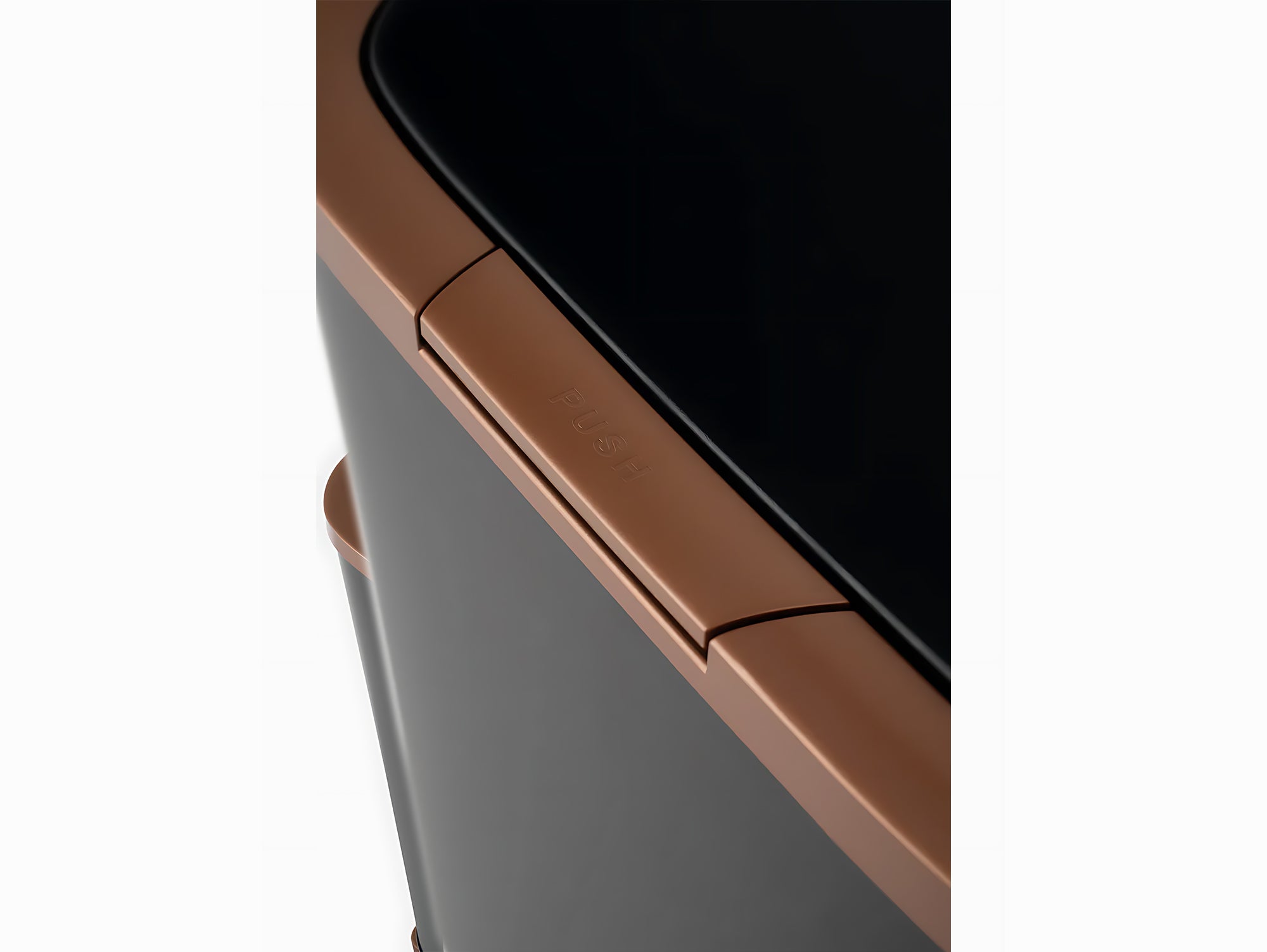 פח אשפה אוטומטי 55 ליטר שחור רוז גולד