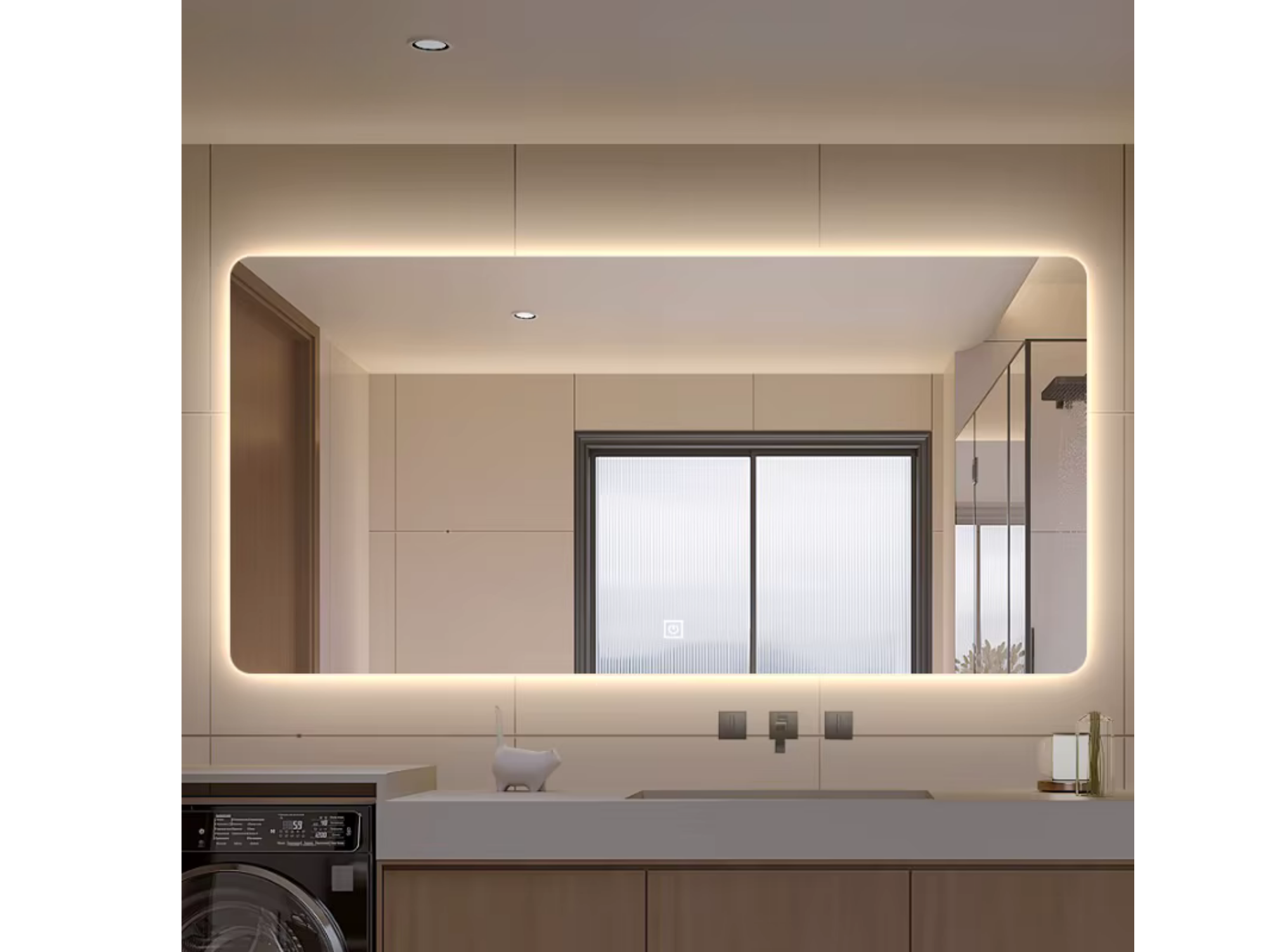 מראת לד קיר מלבנית דגם "VELO"